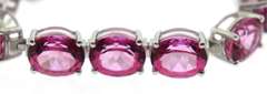 Sterling Silver Pink Topaz Bracelet