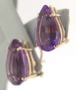 Fabulous Amethyst Pear Stud Earrings
