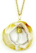 Geode & Crystal Gold-Filled Necklace