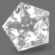 Star cut! 10.63ct diamond white Quartz