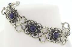 Sterling Silver Lapis Bracelet
