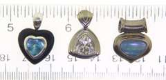 Sterling Silver Heart Set Of Three Heart Pendant
