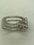 ladies 14k white gold diamond ring