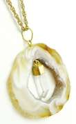 Geode & Crystal Gold-Filled Necklace