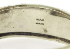 Nakai Navajo Sterling Silver Mop Cuff Bracelet