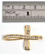 Sparkling Gold and CZ Cross  Pendant