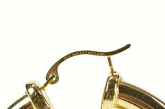 14K Yellow Gold 26.0mm Round Statement Classic Hollow Hoop Earrings