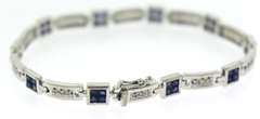 Wonderful Sapphire and Diamond Link Bracelet