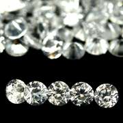 Outstanding 9.61ct diamond white Zircon set