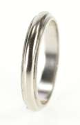 Platinum 4.2mm Classic Milgrain Trim Men's Wedding Band Ring