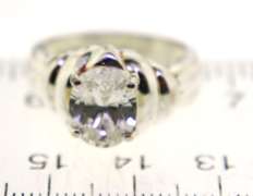 Sterling Silver Cz Ring.