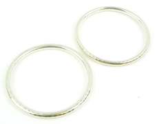 Pair of Silpada Hammered Sterling Bangle Bracelets