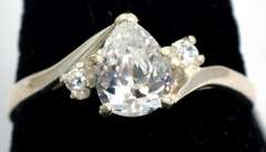 Sterling Silver CZ Cocktail Ring