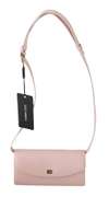 DOLCE & GABBANA  Pink Evening Long Mini Crossbody Borse 100% Leather Bag