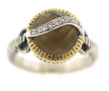 Stunning 18kt YG MOP & Smokey Quartz with Diamonds Jewerly Set