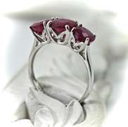 Beautiful 14K 3-Stone Ruby Ring