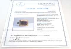 14K Yellow Gold Ruby & Diamond Ring