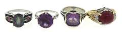 Sterling Silver Lot of 4 Rings