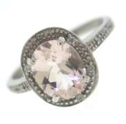 Fabulous Morganite Diamond Accent Ring