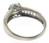 Sterling Silver Auamarine Ring