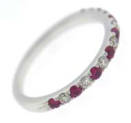 Fabulous White Gold Diamond & Ruby Band
