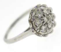 Fantastic White Gold Flower Diamond Ring