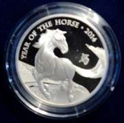 2014 Lunar Year of the Horse UK 1 OZ Silver Coin