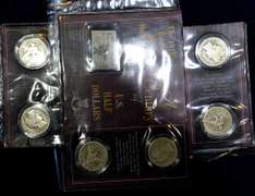 Lot of 6 Barber Half Dollar Circulated