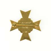 14K Yellow Gold Nassau Community College Enamel Cross Lapel Pin/Brooch