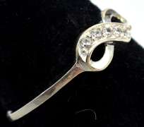 Dainty CZ Infinity Ring in Sterling Silver