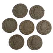 1884 87 89 91 93 95& 96 Full RIm V Nickels