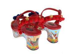 DOLCE & GABBANA Multicolor Handpainted Carretto Platform Heel