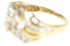 10K Yellow Gold 0.72 Ctw Round & Baguette Diamond Band Ring