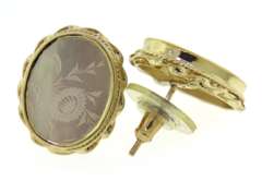 Gorgeous Sunflower Mop Oval Earrings