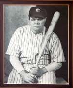 Vintage Babe Ruth Photograph With 1983 Ruth Stamp