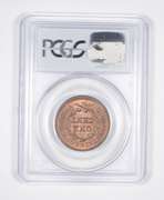 MS64 RB CAC 1853 Braided Hair Large Cent - Graded PCGS