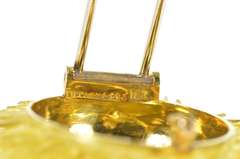 18K Yellow Gold 0.56Ctw Tiffany Co Sapphire Diamond Urchin Pin/Brooch