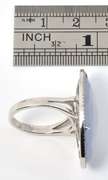 Intriguing Blue Chalcedony & Diamond 14K WG Ring