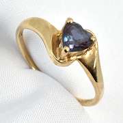 Aweet Heart Shaped Amethyst Ring
