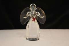 Crystal Angel with Ruby Bow