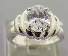 Sterling Silver Cz Ring.