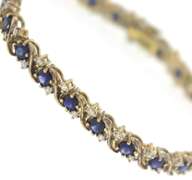 Sterling Silver Blue & White CZ Bracelet