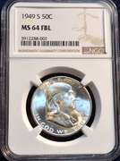 1949 S 50 C MS 64 FBL NGC