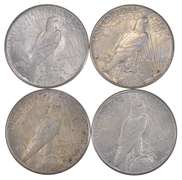 Lot (4) 1926 Peace Silver Dollars