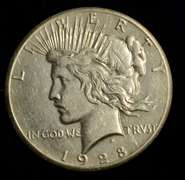 Key 1928 Peace Dollar XF Details