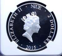 2015 NIUE Silver $2 USA Nat'l Monuments Vietnam Veterans Memorial NGC PF 69