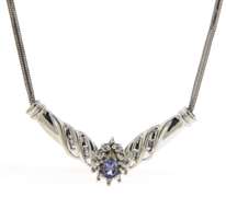 Fantastic White Gold Tanzanite and Diamond Necklace