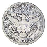 1915 Barber Head Silver Half Dollar - Circulated
