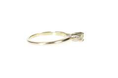 14K Yellow Gold Retro Classic Simple Diamond Solitaire Promise Ring