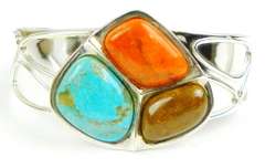 Chunky DRT Sterling Cuff Bracelet